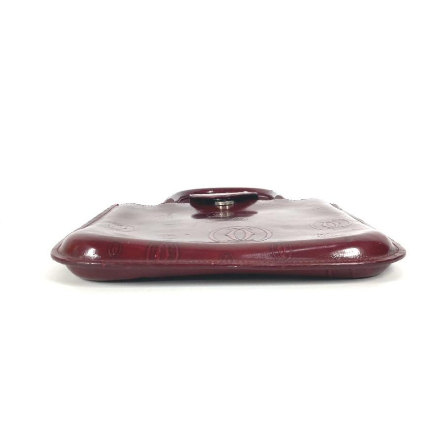 CARTIER カルティエ ハッピーバースデー ロゴ カバン トートバッグ ハンドバッグ レッド レディース【中古】 | Cartier | 04