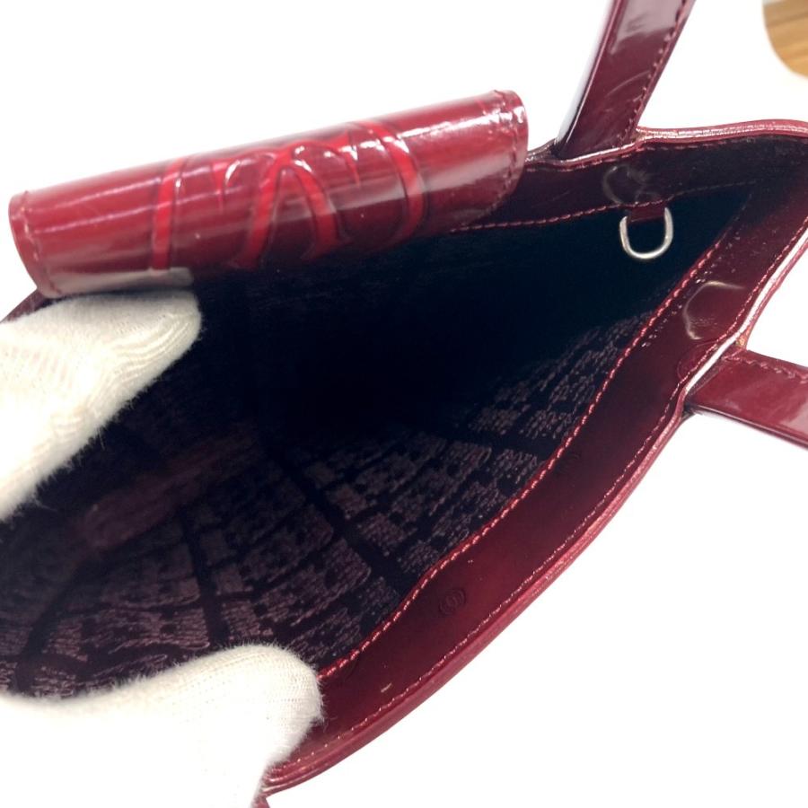 CARTIER カルティエ ハッピーバースデー ロゴ カバン トートバッグ ハンドバッグ レッド レディース【中古】 | Cartier | 08