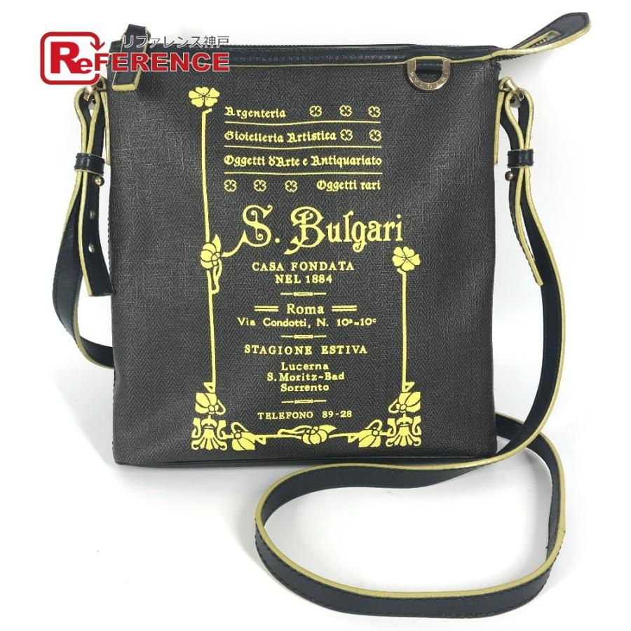 BVLGARI ブルガリ ロゴ S.Bulgari カバン ポシェット 斜め掛け ショルダーバッグ グレー ユニセックス【中古】 | BVLGARI