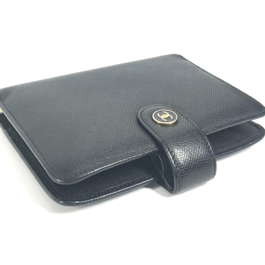 CHANEL シャネル CC ココマーク ココボタン システム手帳 ステーショナリー ケース ココボタン 手帳カバー ブラック レディース【中古】 | CHANEL | 03