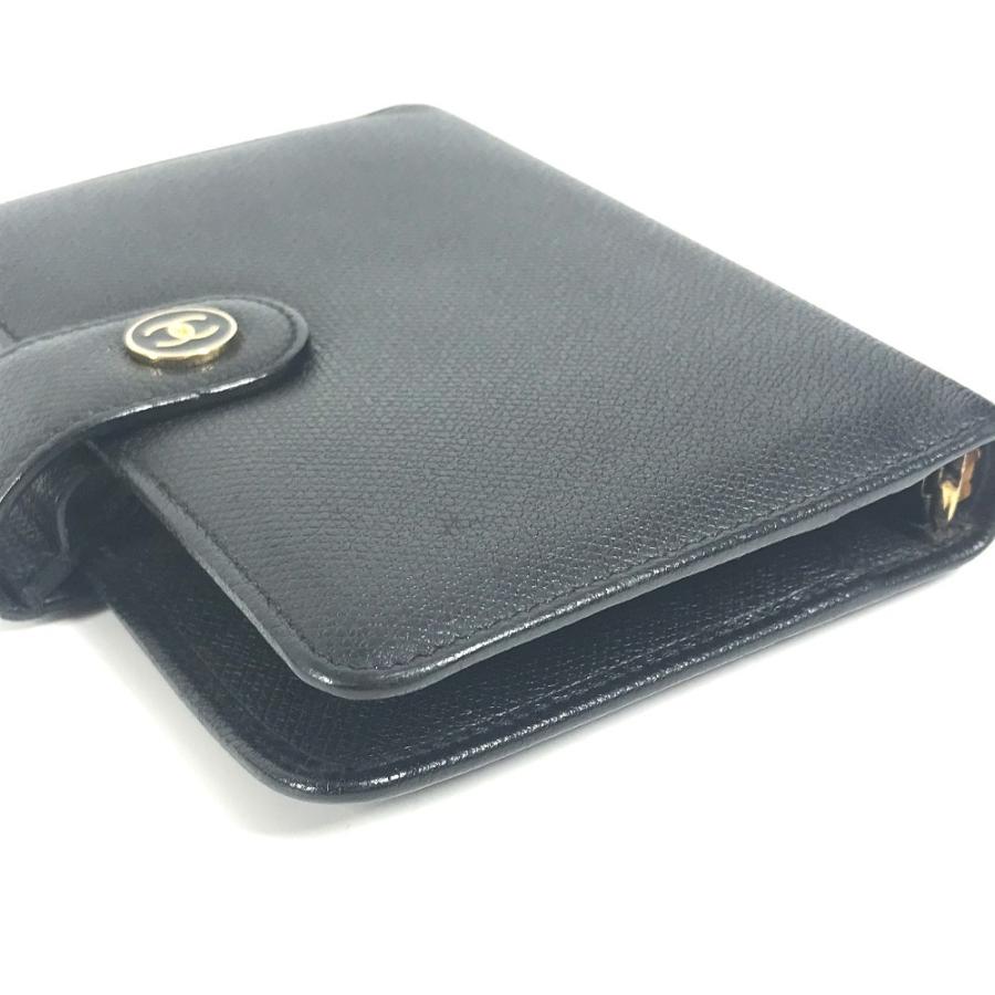 CHANEL シャネル CC ココマーク ココボタン システム手帳 ステーショナリー ケース ココボタン 手帳カバー ブラック レディース【中古】 | CHANEL | 04