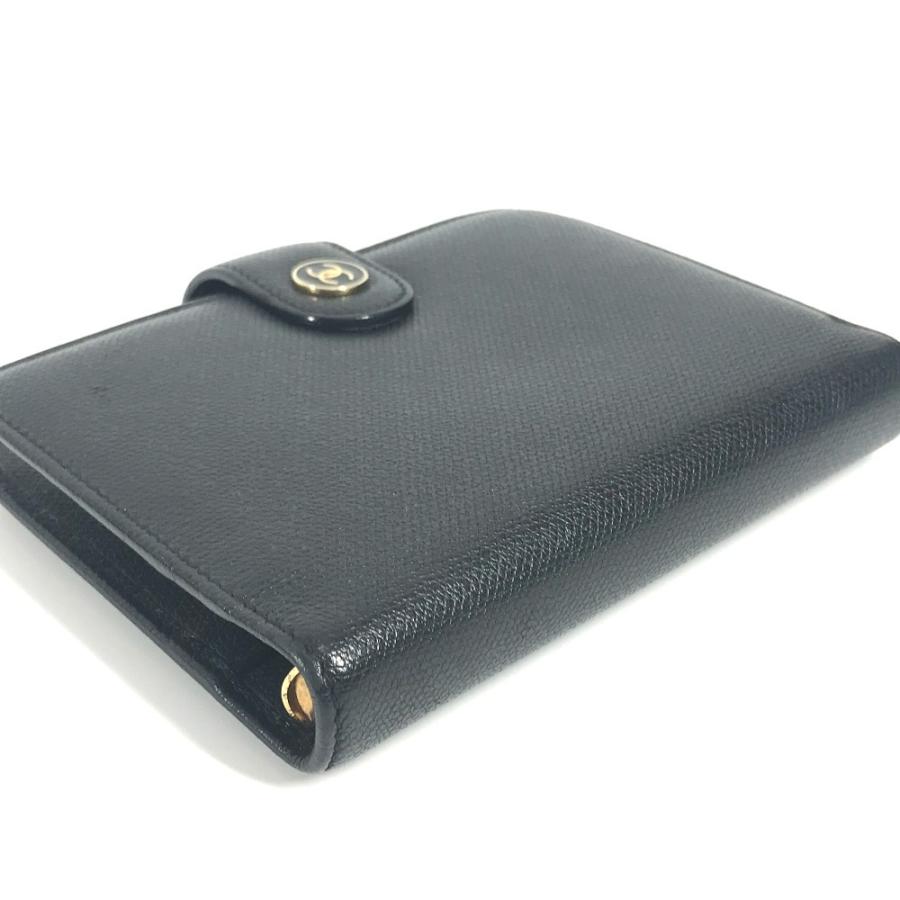 CHANEL シャネル CC ココマーク ココボタン システム手帳 ステーショナリー ケース ココボタン 手帳カバー ブラック レディース【中古】 | CHANEL | 05