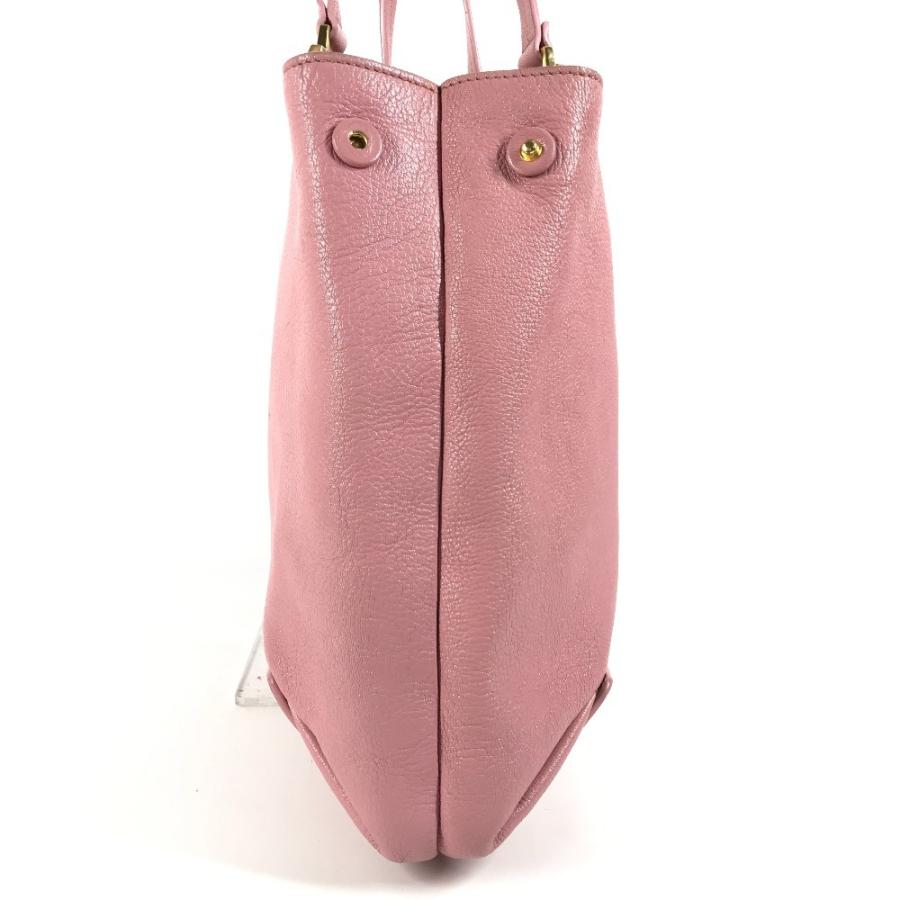 MIUMIU ミュウミュウ 5BG002 ロゴ マドラス ハンドバッグ 肩掛け ショルダーバッグ ポーチ付き トートバッグ ピンク レディース【中古】 | miu miu | 02