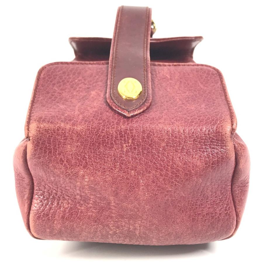 CARTIER カルティエ マストライン ロゴ トリニティ カバン バニティ ポーチ ヴィンテージ ハンドバッグ ボルドー レディース【中古】 | Cartier | 02