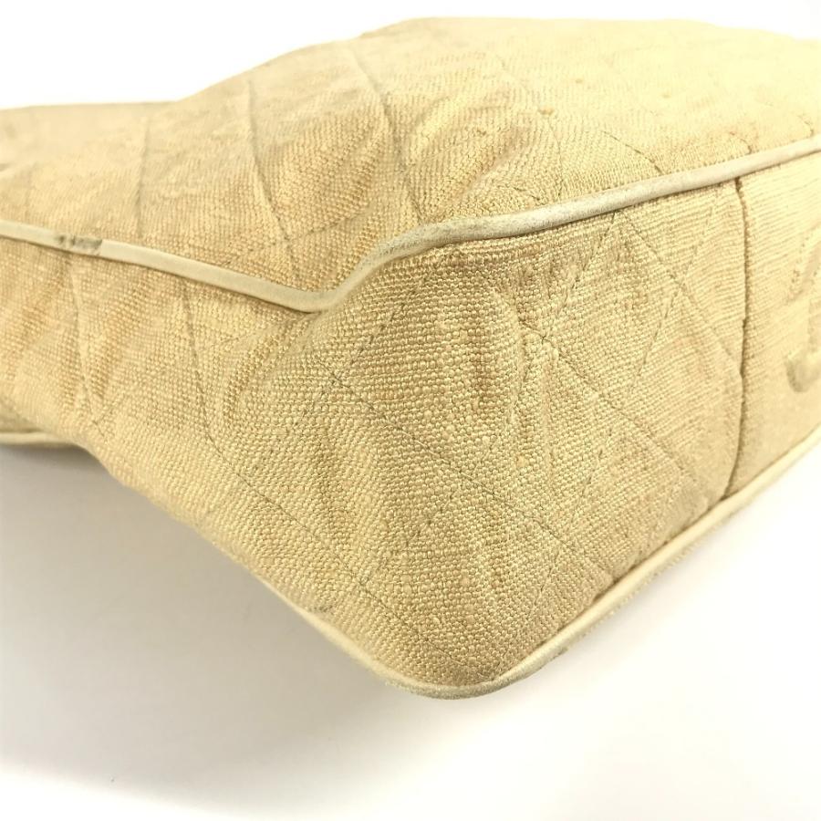 CHANEL シャネル ロゴ マトラッセ キルティング フリンジ タッセル ココボール  ヴィンテージ ショルダーバッグ ベージュ 【中古】 | CHANEL | 05