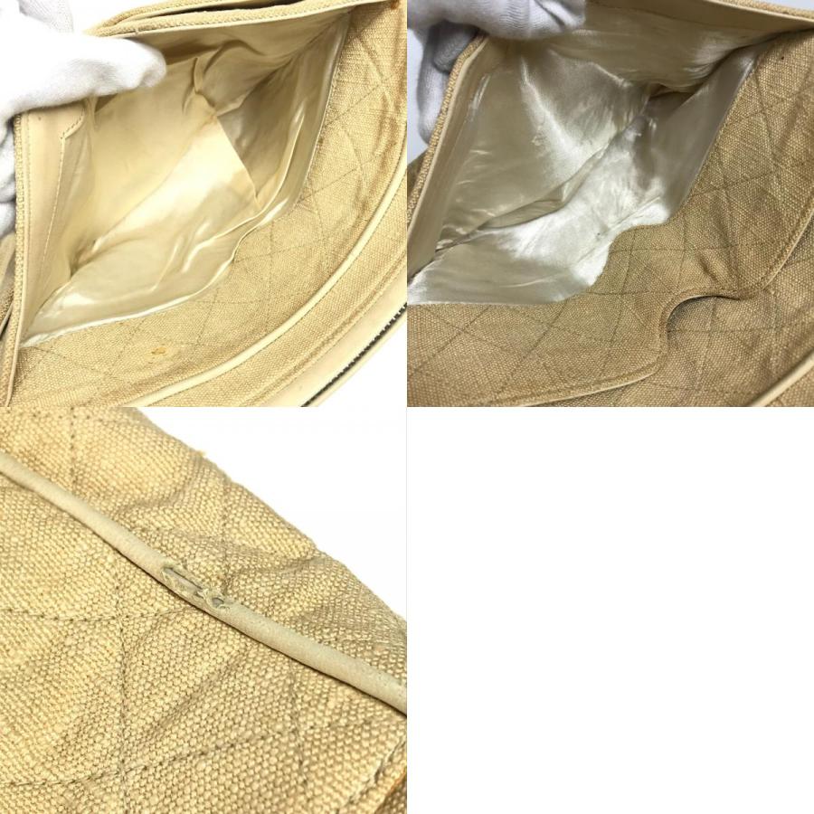 CHANEL シャネル ロゴ マトラッセ キルティング フリンジ タッセル ココボール  ヴィンテージ ショルダーバッグ ベージュ 【中古】 | CHANEL | 09