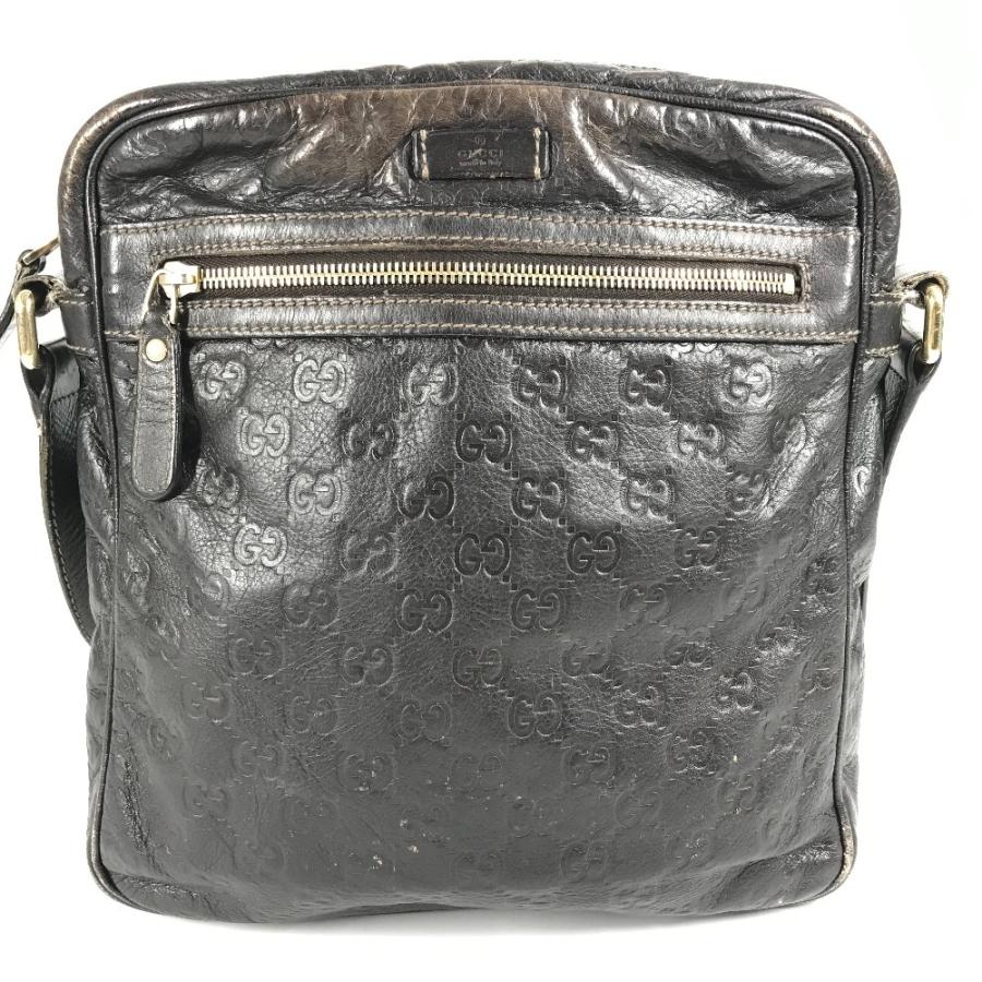 GUCCI グッチ 201448  グッチシマ GG カバン 斜め掛け ポシェット ショルダーバッグ ブラウン ユニセックス【中古】 | GUCCI | 01
