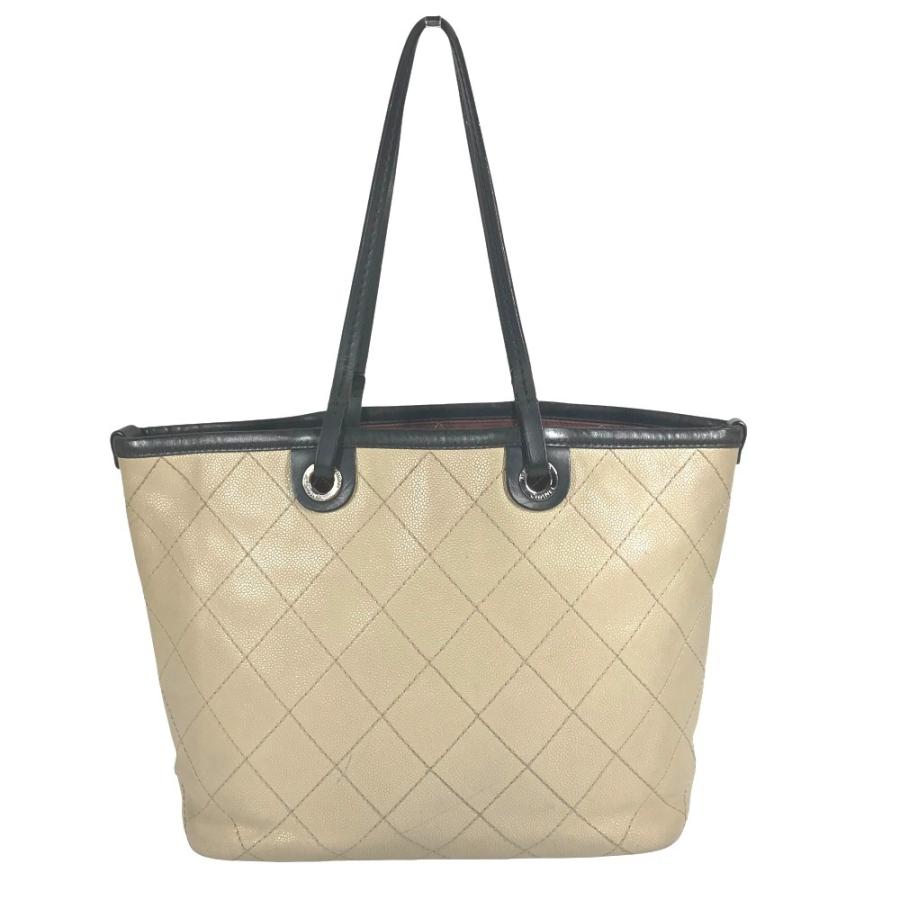 CHANEL シャネル A92211 オンザロード マトラッセ キルティング バイカラー カバン トートバッグ 肩掛け  ショルダーバッグ 【中古】の画像