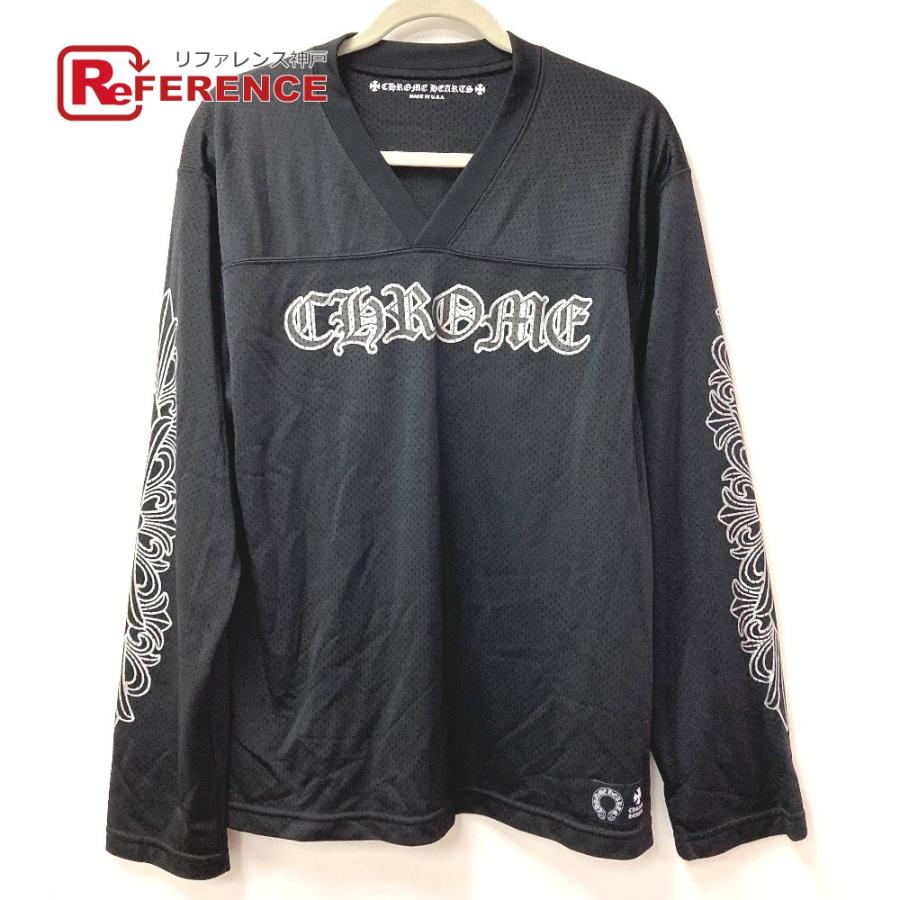 CHROME HEARTS クロムハーツ MESH WARM UP JERSEY メッシュ バーシティー ジャージー 長袖 トップス  ロングＴシャツ ブラック【中古】 | 