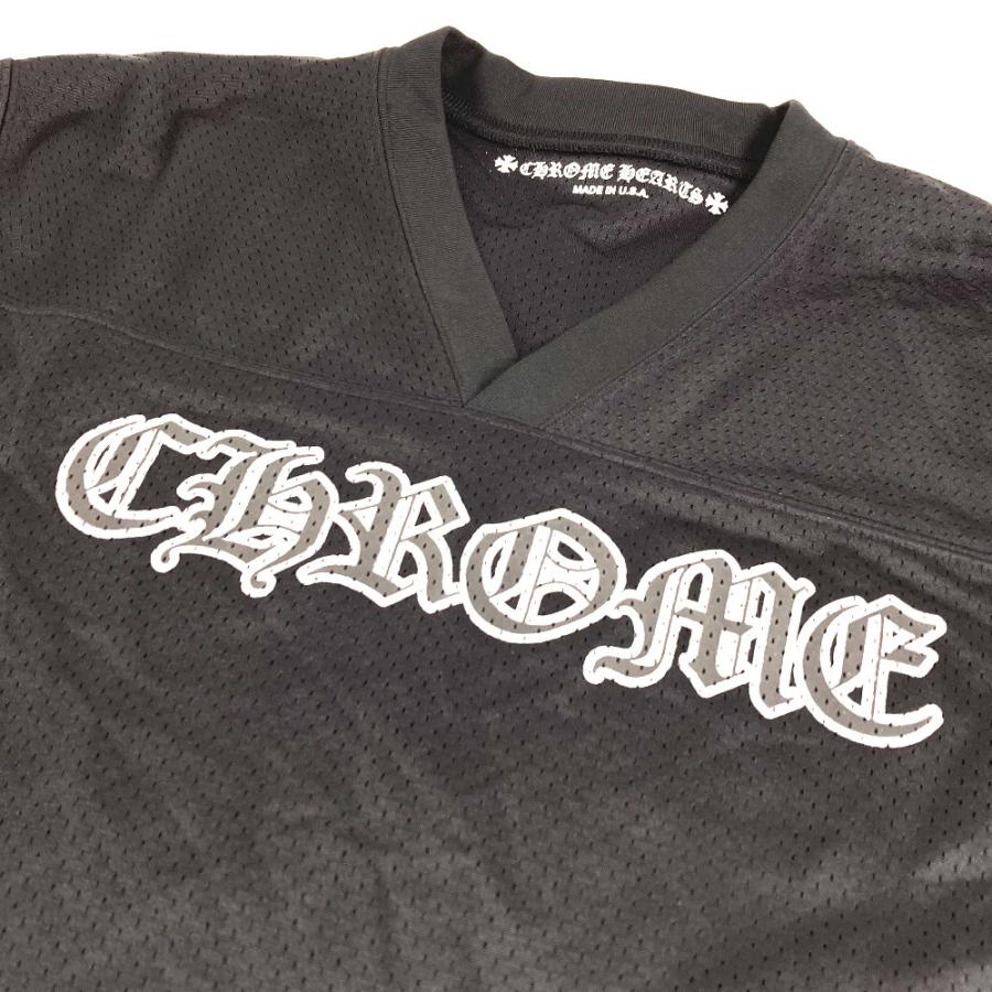 CHROME HEARTS クロムハーツ MESH WARM UP JERSEY メッシュ バーシティー ジャージー 長袖 トップス  ロングＴシャツ ブラック【中古】 |  | 06
