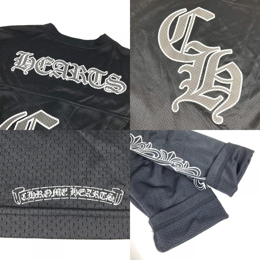 CHROME HEARTS クロムハーツ MESH WARM UP JERSEY メッシュ バーシティー ジャージー 長袖 トップス  ロングＴシャツ ブラック【中古】 |  | 09