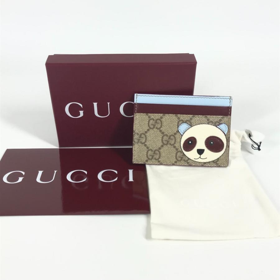 GUCCI（グッチ） 新品同様 818769 ロゴ パンダ 名刺入れ パスケース GG