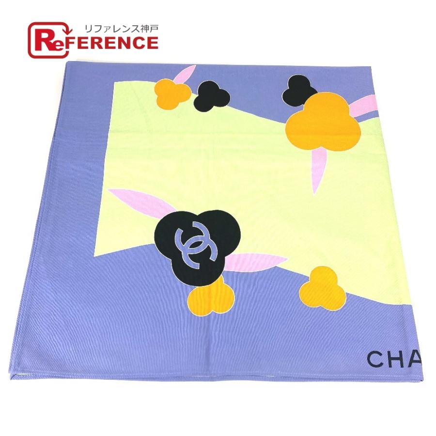 美品 CHANEL シャネル インテリア CC ココマーク ロゴ 生活雑貨 インテリア用品 マルチカバー クロス カメリア タオル パープル 【中古】 | CHANEL