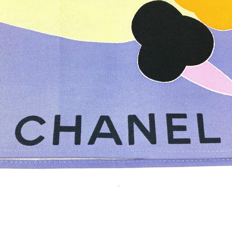 美品 CHANEL シャネル インテリア CC ココマーク ロゴ 生活雑貨 インテリア用品 マルチカバー クロス カメリア タオル パープル 【中古】 | CHANEL | 06