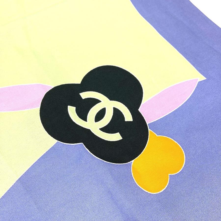 美品 CHANEL シャネル インテリア CC ココマーク ロゴ 生活雑貨 インテリア用品 マルチカバー クロス カメリア タオル パープル 【中古】 | CHANEL | 07