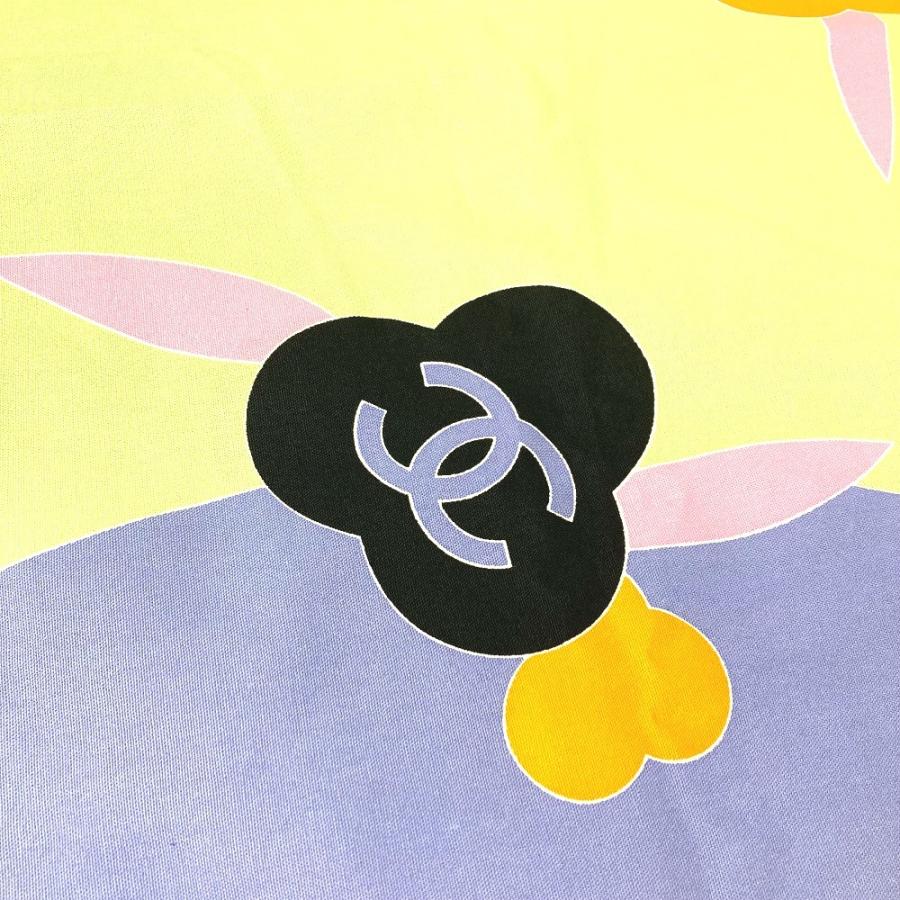 美品 CHANEL シャネル インテリア CC ココマーク ロゴ 生活雑貨 インテリア用品 マルチカバー クロス カメリア タオル パープル 【中古】 | CHANEL | 08