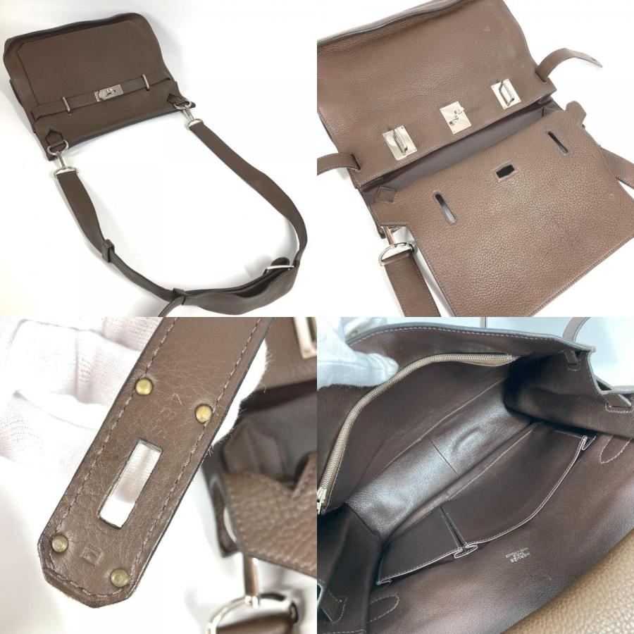 HERMES エルメス ジプシエール34 ジプシエール 34 カバン 斜め掛け フラップ ショルダーバッグ ダークブラウン ユニセックス【中古】 | HERMES | 08