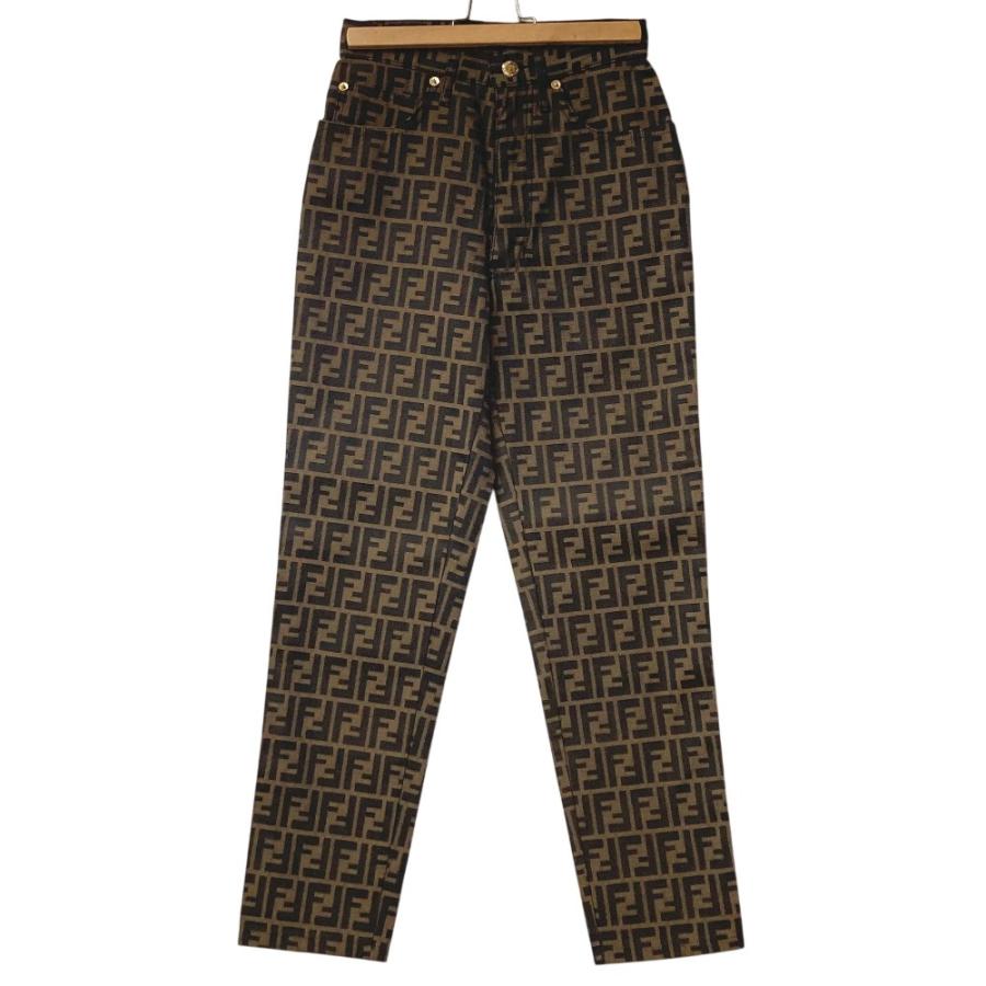 FENDI フェンディ ズッカ ロゴ ロングパンツ ズボン アパレル ボトムス ヴィンテージ パンツ ブラウン レディース【中古】 | FENDI | 01