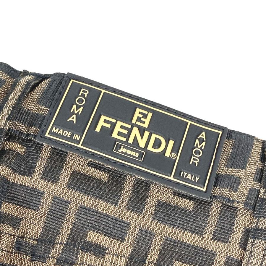 FENDI フェンディ ズッカ ロゴ ロングパンツ ズボン アパレル ボトムス ヴィンテージ パンツ ブラウン レディース【中古】 | FENDI | 07
