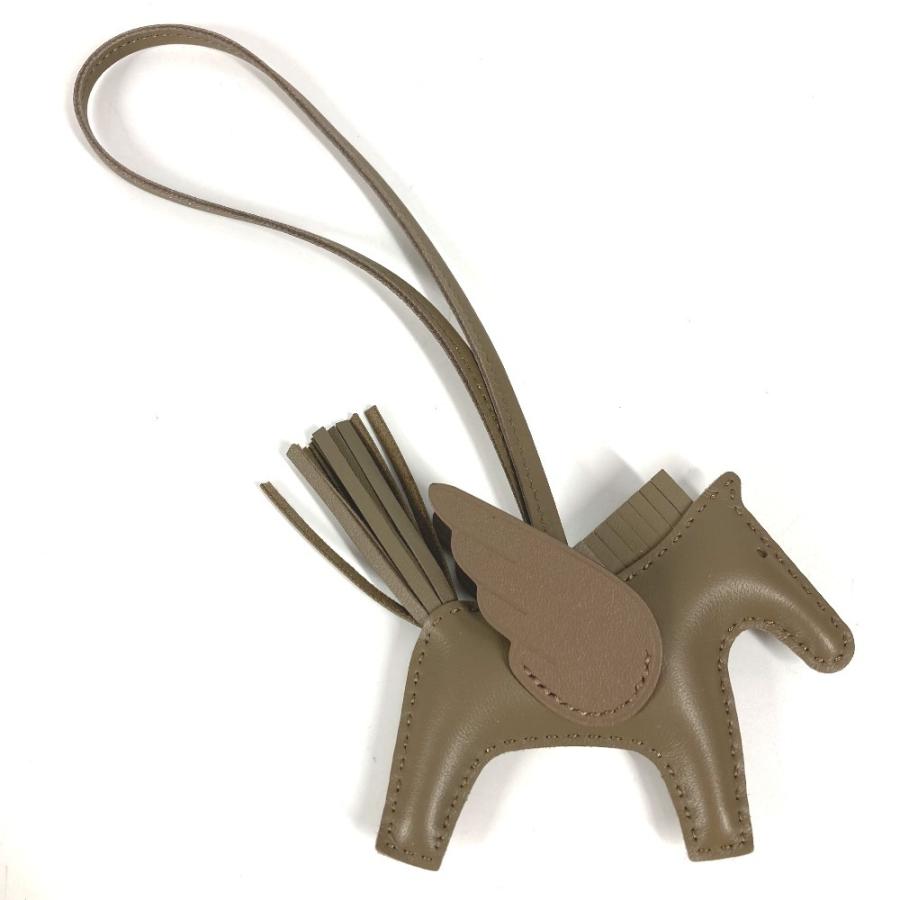 未使用 HERMES エルメス ロデオ ペガサスPM ロデオペガサス PM バッグチャーム ソーブラック 馬 チャーム エトゥープ グレー【中古】 | HERMES | 01