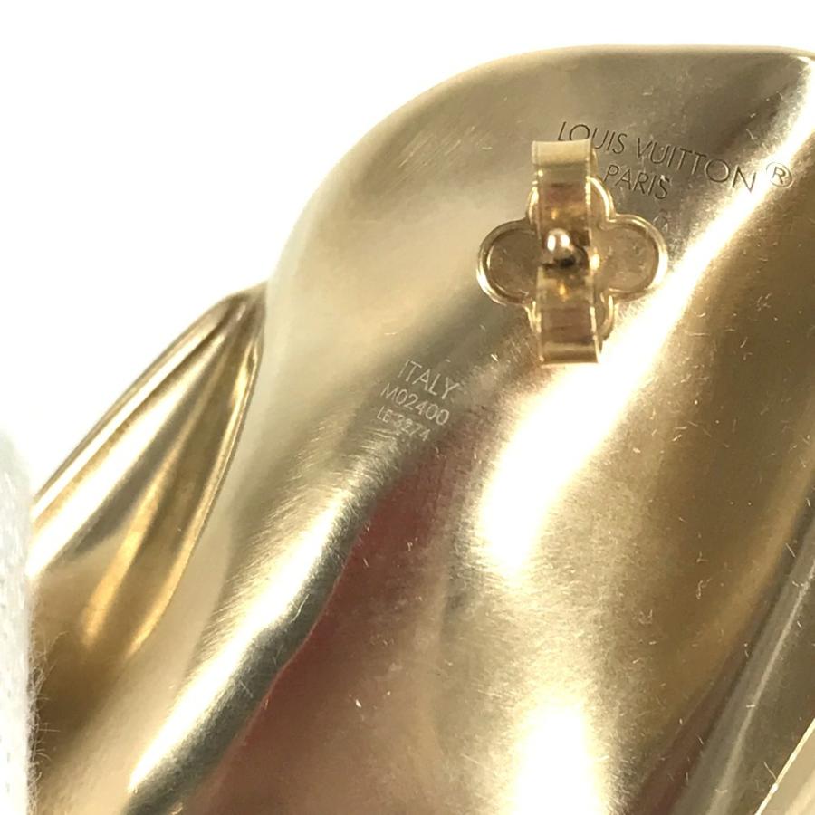 美品 LOUIS VUITTON ルイヴィトン M02400 ピアス LVスカルプチャー アクセサリー LVロゴ ピアス ゴールド ユニセックス【中古】 | LOUIS VUITTON | 04