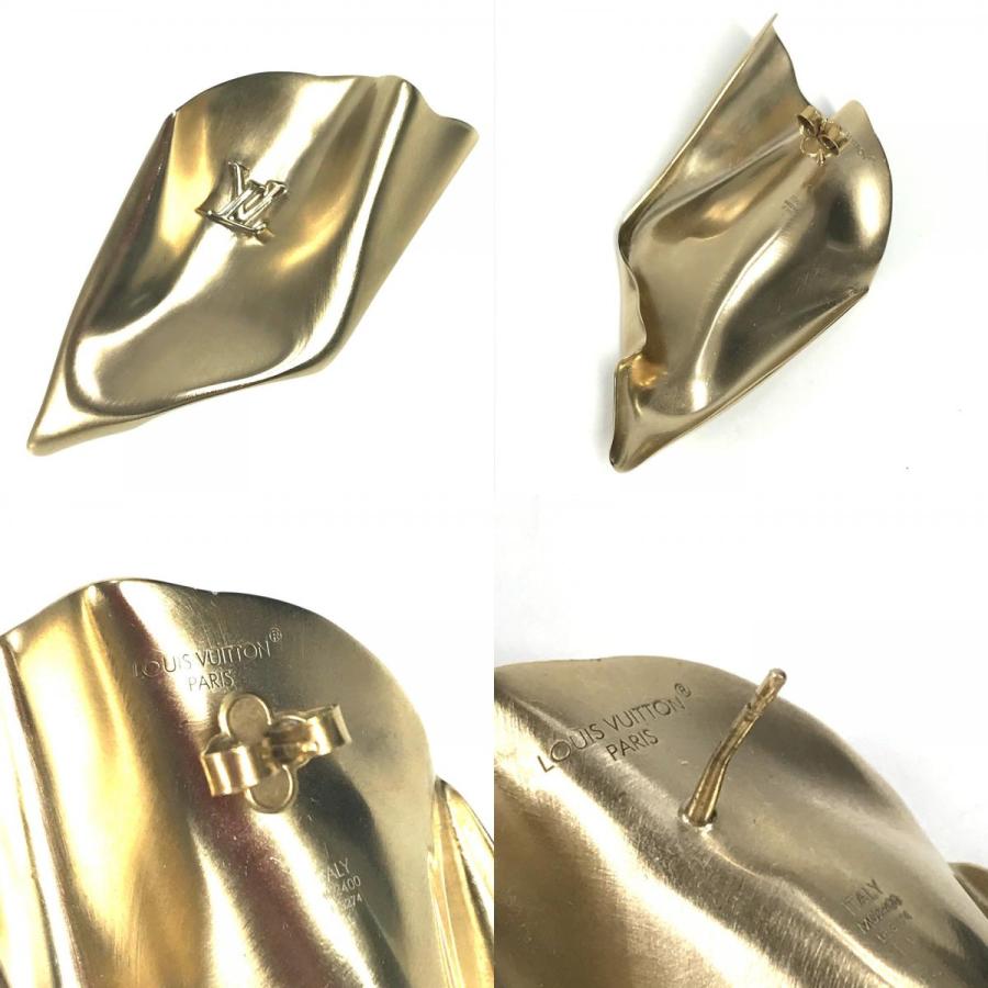 美品 LOUIS VUITTON ルイヴィトン M02400 ピアス LVスカルプチャー アクセサリー LVロゴ ピアス ゴールド ユニセックス【中古】 | LOUIS VUITTON | 08