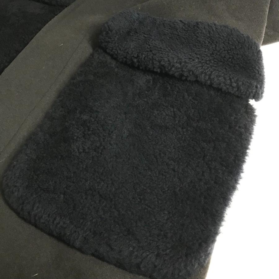 FENDI フェンディ FF0209 ムートン ファー付き ポケット コート アパレル アウター 長袖 フード付き ロングコート ネイビー メンズ【中古】 | FENDI | 02