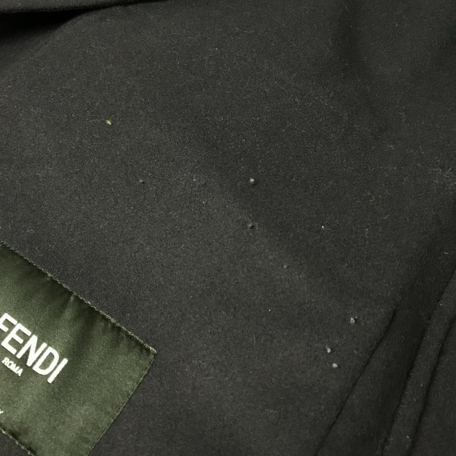 FENDI フェンディ FF0209 ムートン ファー付き ポケット コート アパレル アウター 長袖 フード付き ロングコート ネイビー メンズ【中古】 | FENDI | 05