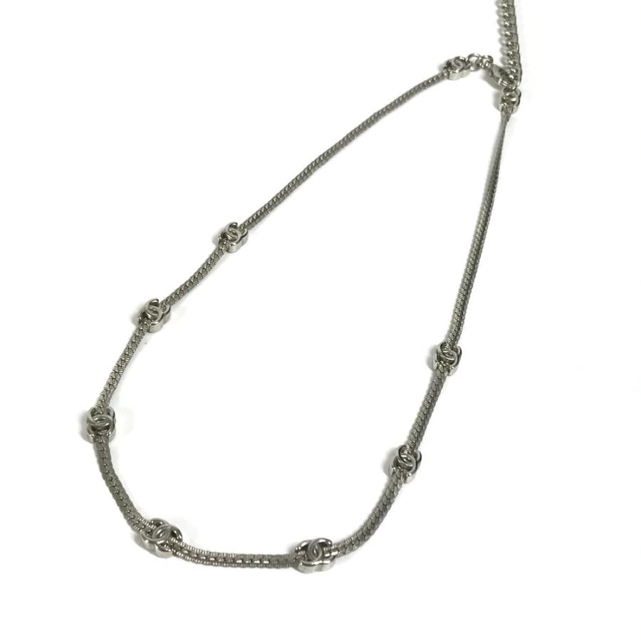 美品 CHANEL シャネル ABE254 CC ココマーク ロゴ チョーカー 2024年秋冬プレコレクション A 24B ネックレス シルバー レディース【中古】 | CHANEL | 01