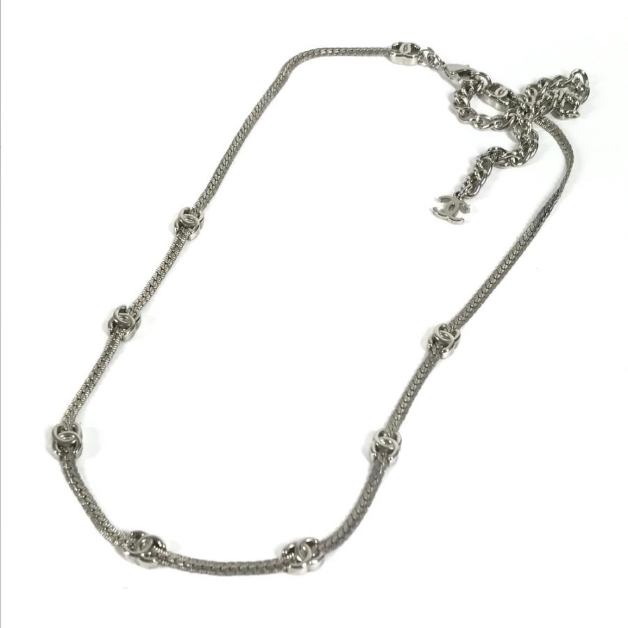 美品 CHANEL シャネル ABE254 CC ココマーク ロゴ チョーカー 2024年秋冬プレコレクション A 24B ネックレス シルバー レディース【中古】 | CHANEL | 02