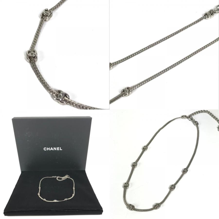 美品 CHANEL シャネル ABE254 CC ココマーク ロゴ チョーカー 2024年秋冬プレコレクション A 24B ネックレス シルバー レディース【中古】 | CHANEL | 08