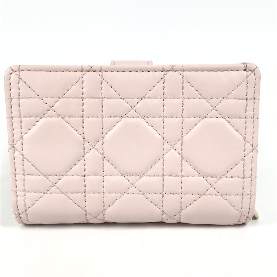 未使用 Christian Dior クリスチャンディオール  My Dior Dittany ウォレット カナージュ レディディオール 2つ折り財布 ピンク【中古】 |  | 01