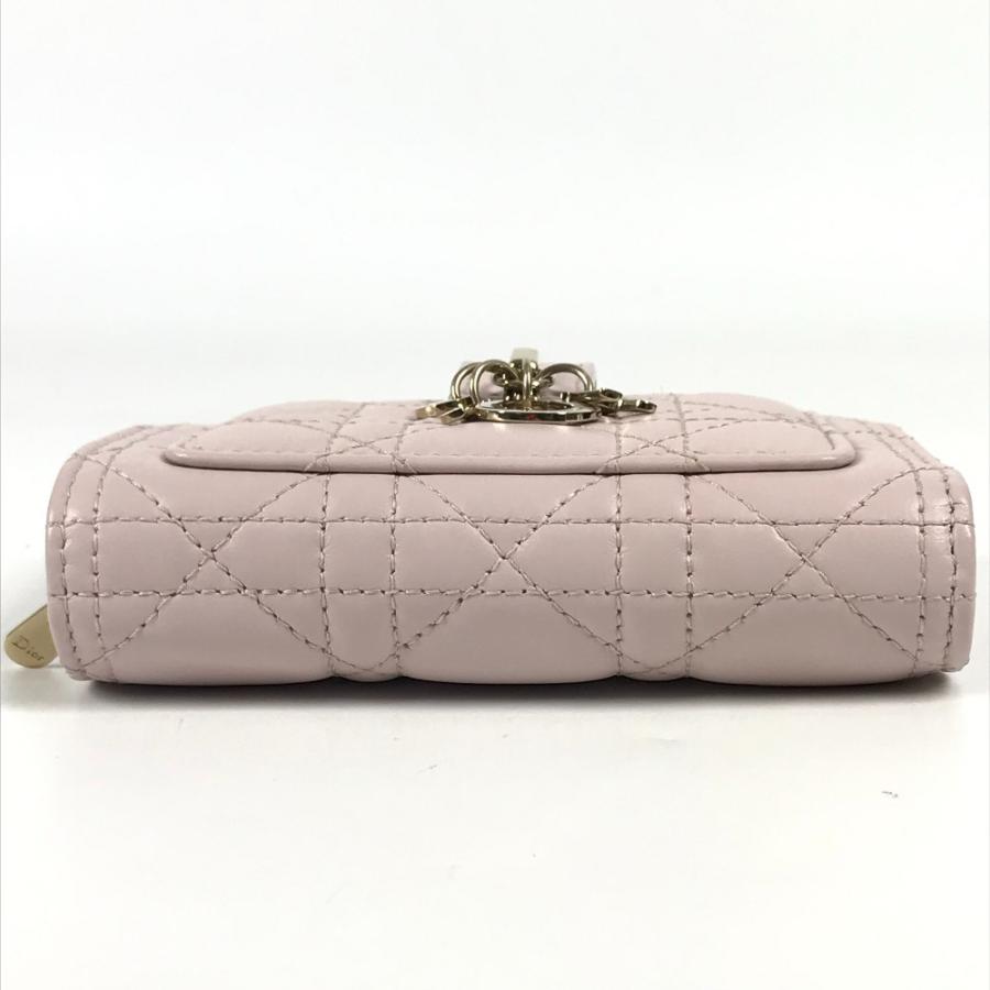 未使用 Christian Dior クリスチャンディオール  My Dior Dittany ウォレット カナージュ レディディオール 2つ折り財布 ピンク【中古】 |  | 04