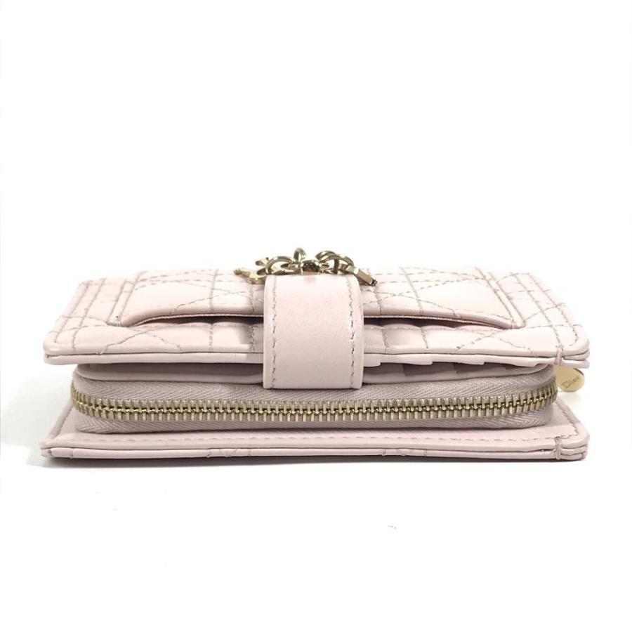 未使用 Christian Dior クリスチャンディオール  My Dior Dittany ウォレット カナージュ レディディオール 2つ折り財布 ピンク【中古】 |  | 05
