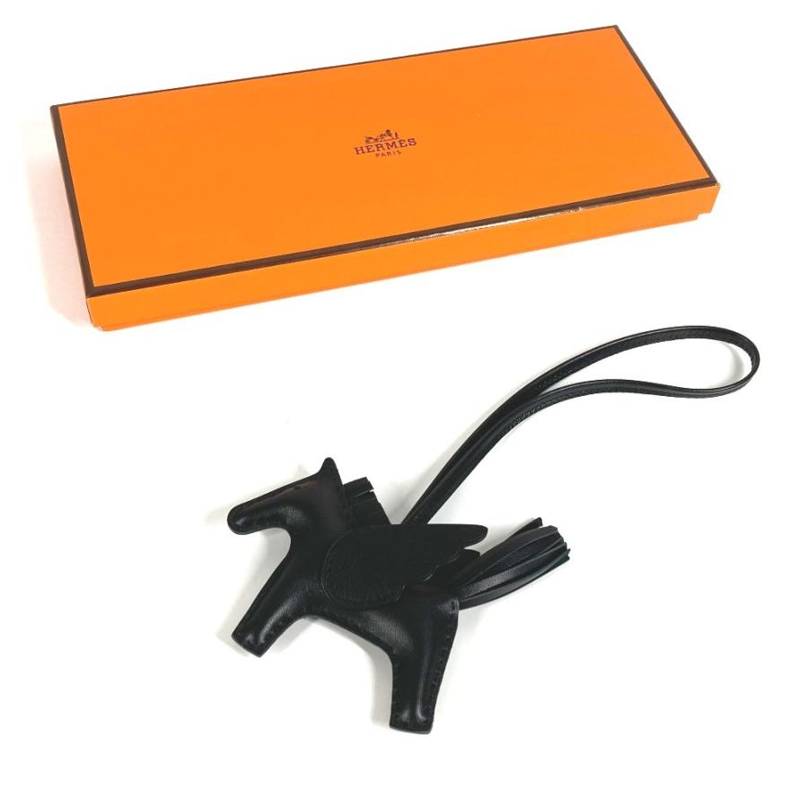 未使用 HERMES エルメス ロデオ ペガサスPM バッグチャーム ソーブラック 馬 オールブラック キーホルダー チャーム ブラック【中古】 | HERMES | 03