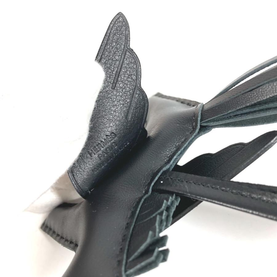 未使用 HERMES エルメス ロデオ ペガサスPM バッグチャーム ソーブラック 馬 オールブラック キーホルダー チャーム ブラック【中古】 | HERMES | 05