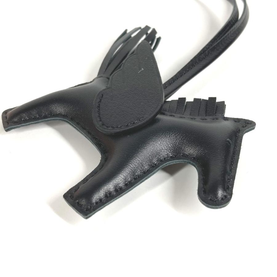 未使用 HERMES エルメス ロデオ ペガサスPM バッグチャーム ソーブラック 馬 オールブラック キーホルダー チャーム ブラック【中古】 | HERMES | 08