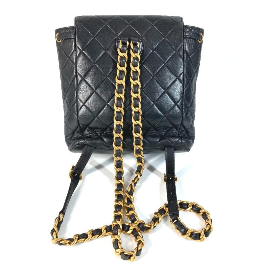CHANEL シャネル マトラッセ キルティング チェーン バックパック カバン CC ココマーク ヴィンテージ リュックサック ブラック【中古】 | CHANEL | 01