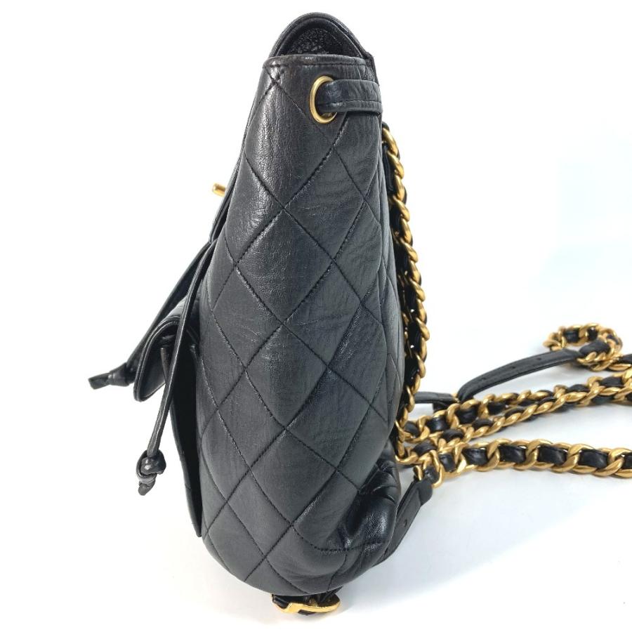 CHANEL シャネル マトラッセ キルティング チェーン バックパック カバン CC ココマーク ヴィンテージ リュックサック ブラック【中古】 | CHANEL | 02