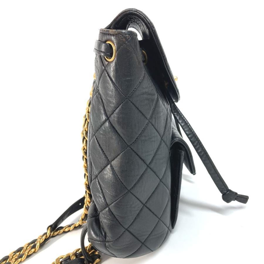 CHANEL シャネル マトラッセ キルティング チェーン バックパック カバン CC ココマーク ヴィンテージ リュックサック ブラック【中古】 | CHANEL | 03