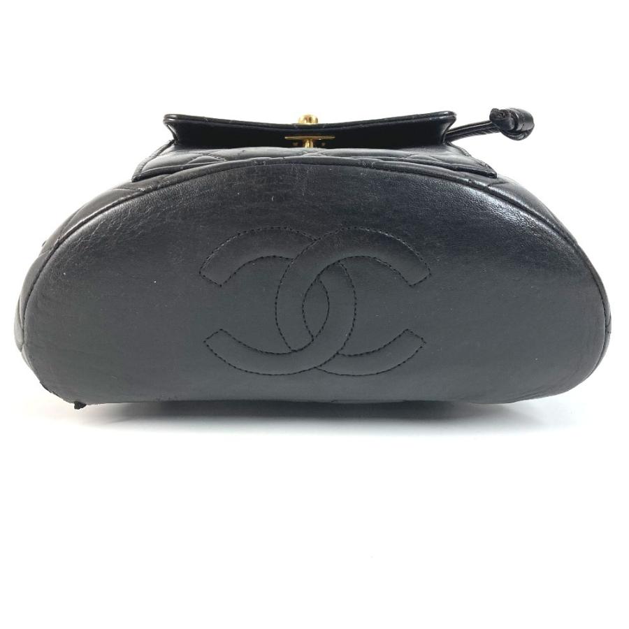 CHANEL シャネル マトラッセ キルティング チェーン バックパック カバン CC ココマーク ヴィンテージ リュックサック ブラック【中古】 | CHANEL | 04