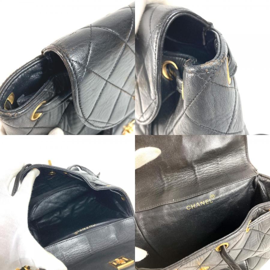 CHANEL シャネル マトラッセ キルティング チェーン バックパック カバン CC ココマーク ヴィンテージ リュックサック ブラック【中古】 | CHANEL | 07