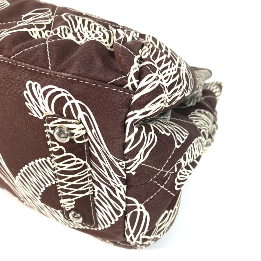 CHANEL シャネル CC ココマーク ロゴ キルティング トートバッグ 肩掛け Wチェーン ヴィンテージ ショルダーバッグ ブラウン【中古】 | CHANEL | 06