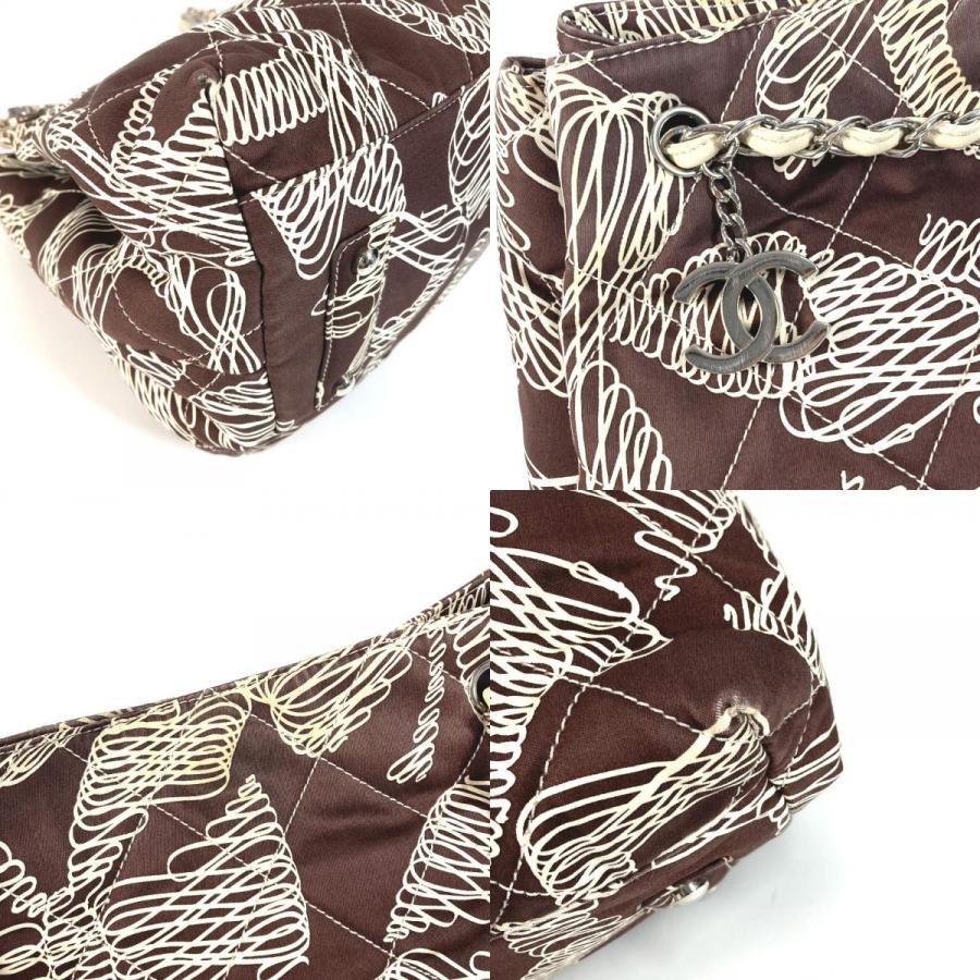 CHANEL シャネル CC ココマーク ロゴ キルティング トートバッグ 肩掛け Wチェーン ヴィンテージ ショルダーバッグ ブラウン【中古】 | CHANEL | 07