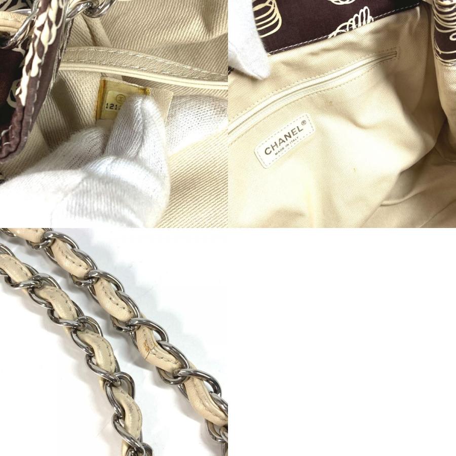 CHANEL シャネル CC ココマーク ロゴ キルティング トートバッグ 肩掛け Wチェーン ヴィンテージ ショルダーバッグ ブラウン【中古】 | CHANEL | 09