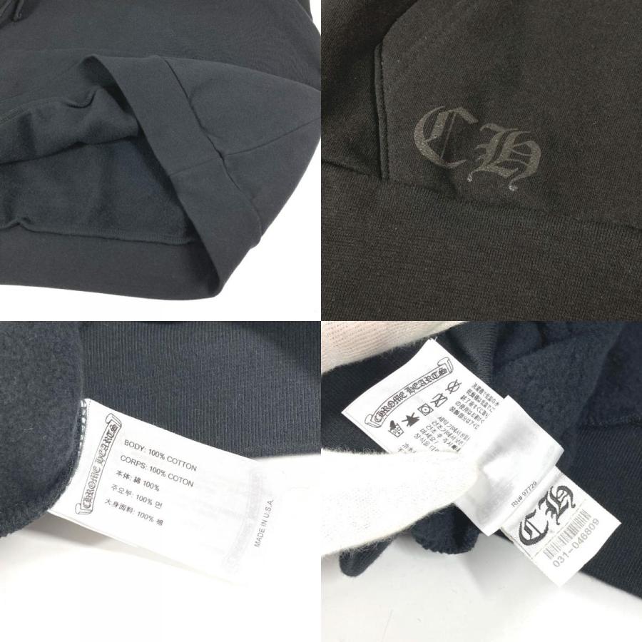 美品 CHROME HEARTS クロムハーツ SWTSHRT HD PLVR  フーディー フード トレーナー スウェット 長袖 パーカー ブラック メンズ【中古】 |  | 08