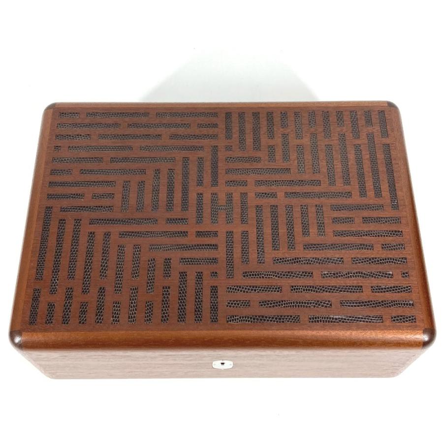 美品 HERMES エルメス H313129M カザック H デティール アクセサリー カフス ウォッチケース 時計 box ボックス 小物入れ 【中古】 | HERMES | 01