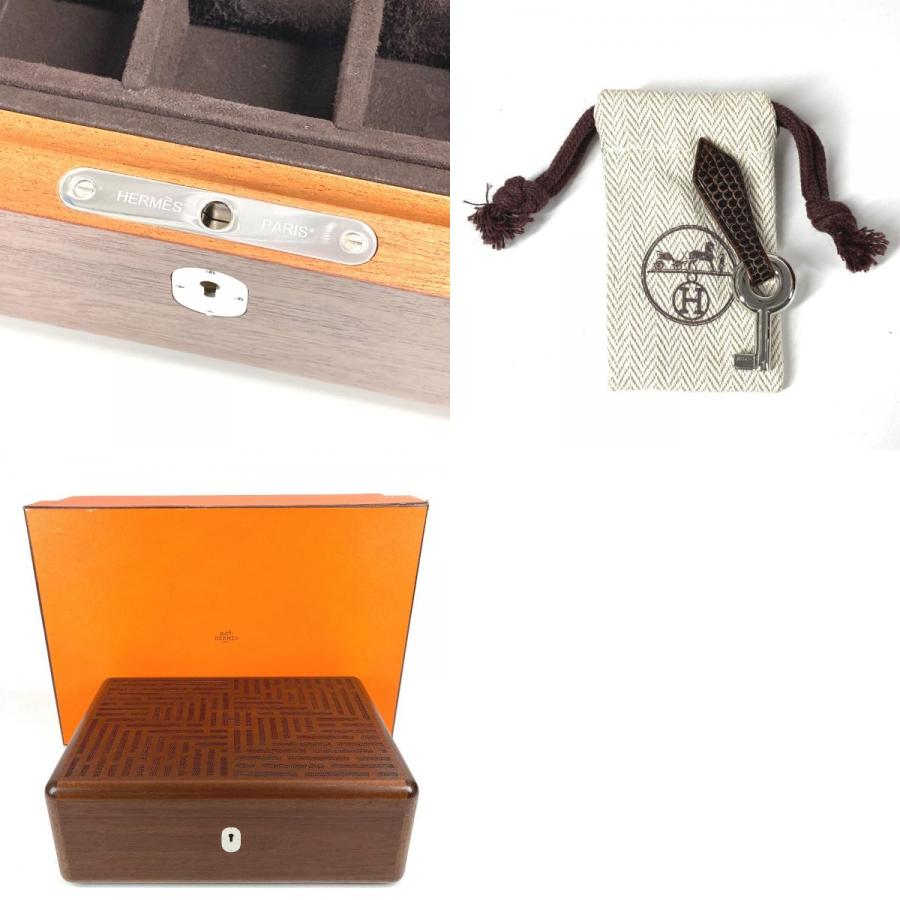 美品 HERMES エルメス H313129M カザック H デティール アクセサリー カフス ウォッチケース 時計 box ボックス 小物入れ 【中古】 | HERMES | 09