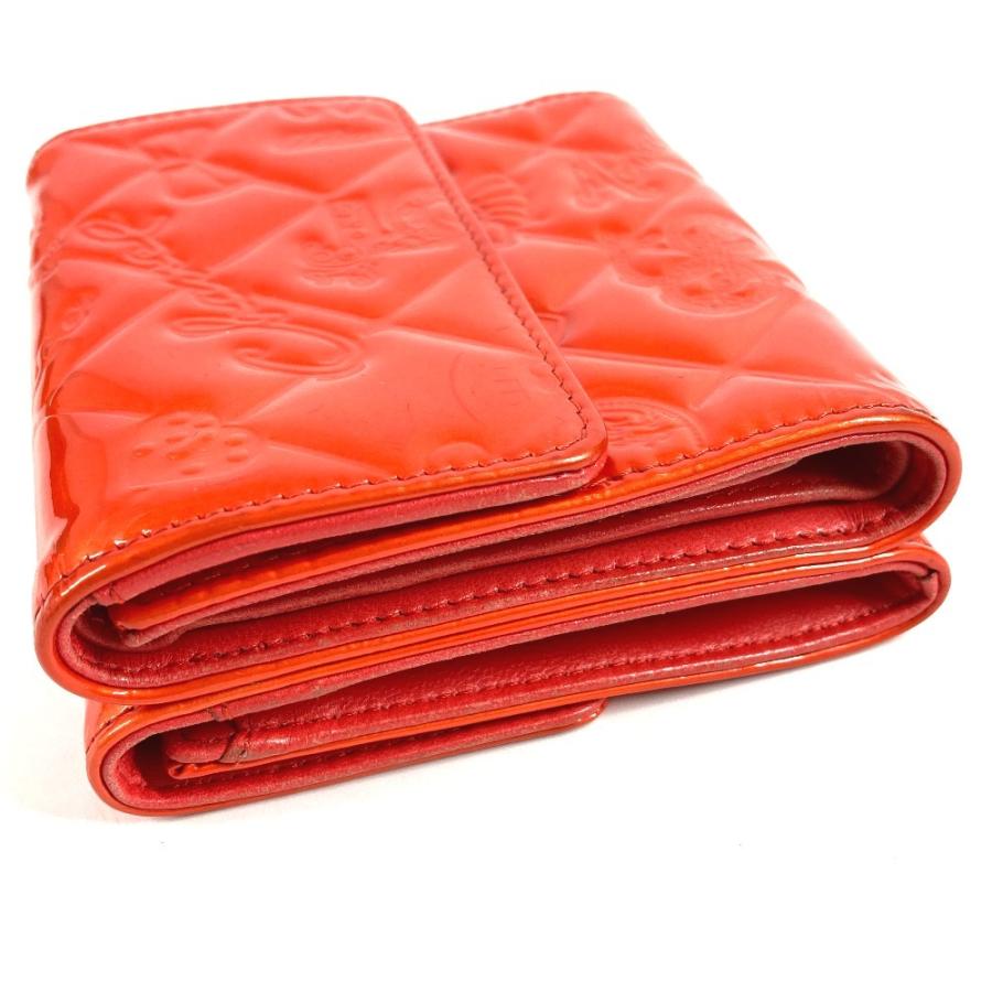 CHANEL シャネル アイコン 財布 コンパクトウォレット NO5 ロゴ リボン 3つ折り財布 レッド系 ユニセックス【中古】 | CHANEL | 02