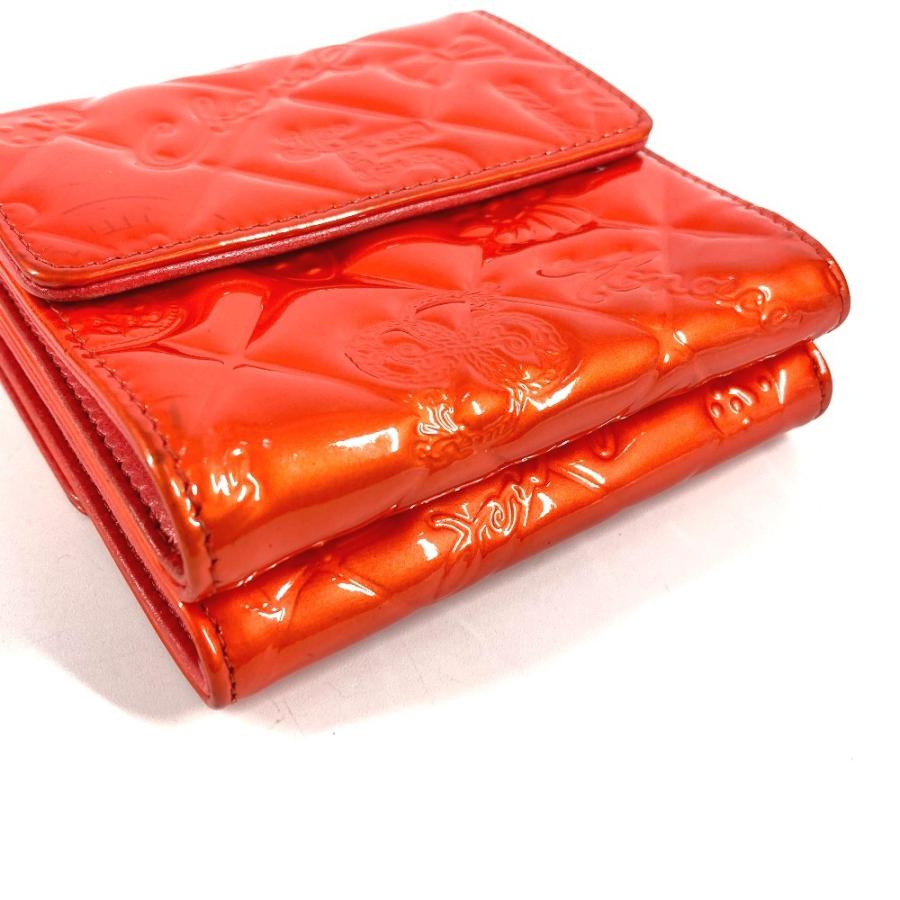 CHANEL シャネル アイコン 財布 コンパクトウォレット NO5 ロゴ リボン 3つ折り財布 レッド系 ユニセックス【中古】 | CHANEL | 03